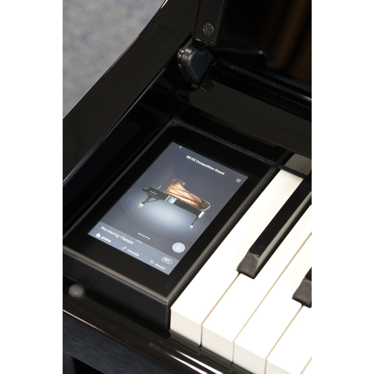 Kawai CA 901 Digitalpiano schwarz Hochglanz, Ansicht: Display