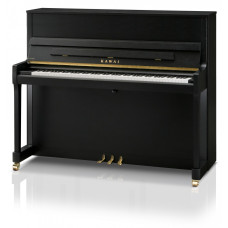 Kawai E-300 SB Klavier 122 cm, schwarz matt E300, Ansicht: frontal