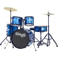20" Drumset, komplett, blau