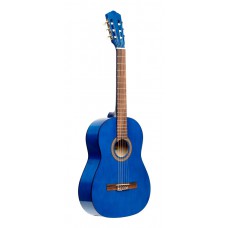 3/4 klassische Gitarre mit Lindendecke, blau