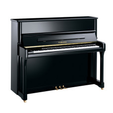 Yamaha P124 PE Klavier in schwarz Hochglanz, Ansicht: frontal